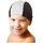 Sport-Thieme Schwimmkappen-Set Textil Schwarz-Weiß Kinder