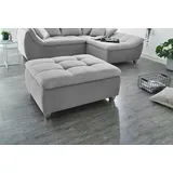 Jockenhöfer Hocker JOCKENHÖFER GRUPPE "Genua, B: 103 cm", grau (grau, hellgrau), B:103cm H:48cm T:82,5cm, Korpus: 100% Polyester, Hocker, Hocker, individuell zu kombinieren