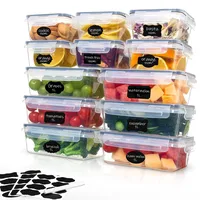 Ordeluxe 12er Frischhaltedosen mit Deckel, Gefrierdosen, Meal Prep Boxen, 6 x1L + 6 x 0.55mL, BPA-frei Und 100% Luftdicht