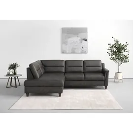 sit&more Ecksofa SIT & MORE "Farö L-Form", grau (anthrazit), B:251cm H:90cm T:187cm, Sofas, Ecksofa, inklusive Federkern, wahlweise mit Bettfunktion und Bettkasten