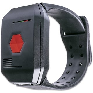 Disty DistyNotruf NEO mobiles Notfallarmband für Zuhause - Notrufarmband spritzwasserfest als Telefon für Senioren Hausnotruf Seniorentelefon Notfallknopf Notrufknopf inkl. Clip und Halskette