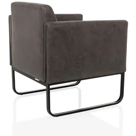 HJH Office Loungesessel Aruba Retro Kunstleder mit Armlehnen