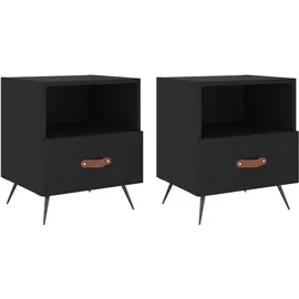vidaXL Nachtschrank 40 x 35 x 47,5 cm Schwarz