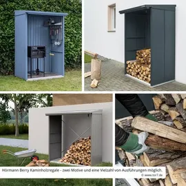 Hörmann Rückwand Berry Kaminholzregal Typ 1,