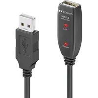 Sonero USB 2.0 Aktive Verlängerung A-Stecker auf A-Buchse schwarz