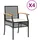 vidaXL Gartenstuhl 57,6 x 81,2 x 31,3 cm schwarz 4 St.