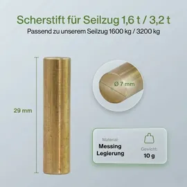 Trutzholm Seilwinde Messing Ø7 mm gold