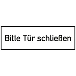 Bitte Tür schließen, Folie, 300x100 mm