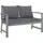 vidaXL Garten-Lounge-Set 4-tlg. grau/dunkelgrau 311825