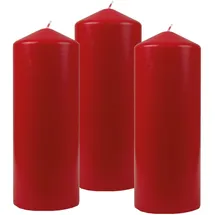 HS Candle Stumpenkerzen Ø6 cm x 17 cm 3 St. rot