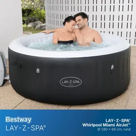 BESTWAY Lay-Z-Spa Miami AirJet 180 x 66 cm Schwarz