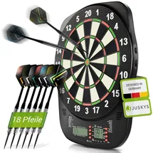 Juskys Elektronische Dartscheibe Kunststoff inkl. 18 Darts