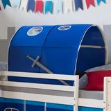Homestyle4u Tunnel Bogen Zelt Bettzelt Blau für Hochbett - Gr.: onesize