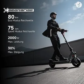 NINEBOT by Segway Kickscooter Max G3 D E-Scooter (11 Zoll, Schwarz/Silber/Rot)