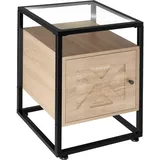 Tectake Nachtschrank Kidderminster 40 x 43 x 60,5 cm Braun
