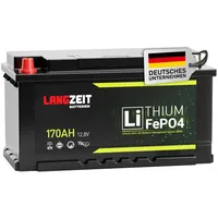 LANGZEIT Batterien Langzeit Lithium Batterie 170Ah 12V