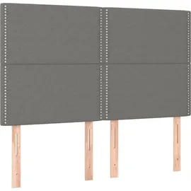 vidaXL Boxspringbett mit Matratze Dunkelgrau 140x200 cm Stoff