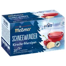 Meßmer Schneewunder | Früchtetee mit Kirsche-Marzipan-Aroma | 20 Teebeutel | Vegan | Glutenfrei | Laktosefrei