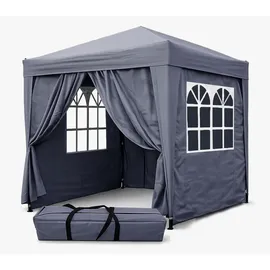 Quick Star Pop-Up-Pavillon 2 x 2 m inkl. Seitenteile grau