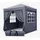 Quick Star Pop-Up-Pavillon 2 x 2 m inkl. Seitenteile grau