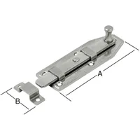 Vormann Fensterriegel mit Schlaufe, gerade B30xL80xS1mm Edelstahl rostfrei