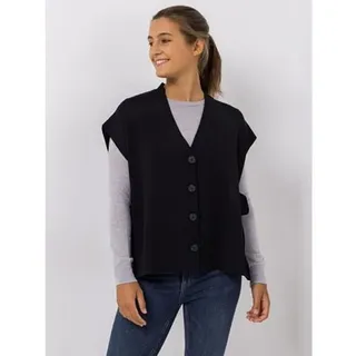 DINE 'N' DANCE Poncho mit Bindebändern Knopfleiste leger weit