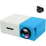 800 Lumen, 80-zoll-leinwand, Tragbarer Mini-filmprojektor (1080p), Australischer Stecker, Blau-weiß
