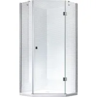 Glaszentrum Hagen 100x100x195cm Aya Duschkabine 5-Eck 8mm ESG Glas