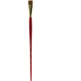 Winsor & Newton 5185718 Sceptre Gold II Künstler Aquarellpinsel mit hoher Farbtragekapazitat & exzellenter Sprungkraft, Serie 505 - Flachpinsel, langer Stiel, Nr.18 - 17,5mm