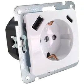 Unitec USB-Steckdose 1 St. Weiß