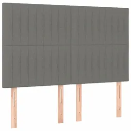 vidaXL Boxspringbett 140 x 200 cm Dunkelgrau