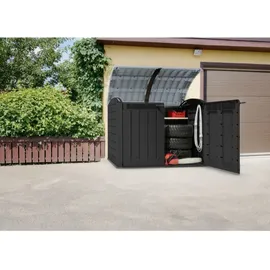 KETER Store-It-Out Ultra, Box, 2000L, wetterfest, abschließbar, Dunkelgrau, für Mülltonnen / Geräte