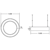 Brumberg 13522184 13522184 LED-Pendelleuchte LED ohne Schwarz