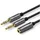UGREEN Audio Y Splitter Kabel 3,5mm Klinken-Buchse / 3,5mm Klinken-Stecker 0,20m (CTIA)