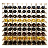Proregal Weinregal Natur Holz, Kiefer, Rechteckig, 92.5x92.5x24.5 cm, Wohnzimmer, Regale, Weinregale
