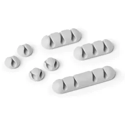Durable Kabel-Clips Mix 7 Stück selbstklebend, grau       504110