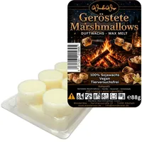 WonderWax Duftwachs WonderWax® Duftriegel 6 x Duftwachs Kreise Weiß, 100% Sojawachs (Geröstete Marshmallows), Duftrichtung: Geröstete Marshmallows