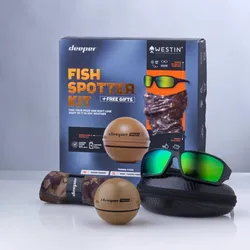 Deeper Chirp+ 2 Winter Bundle Angel-Echolot + Brille + Nackenwärmer bunt No Size