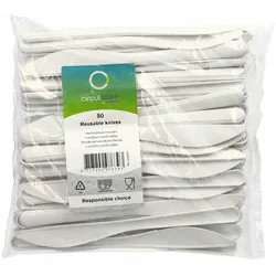 Papstar 150x BIO-Messer Mehrweg 185mm aus BIO-PP extra stabil weiss