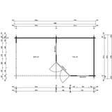 FinnTherm Saunahaus Hanna-40 Gartensauna 3 Sitzbänke aus Holz, Sauna mit 40 mm Wandstärke, Außensauna mit Montagematerial