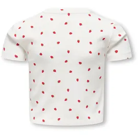 KIDS ONLY T-Shirt KOGBELLA LIFE SHORT AOP S/S TOP JRS NOOS weiß 110/116 EU