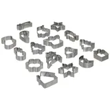 5five simply smart Ausstechformen 18er-Set Silber Metall 13,2 x 13,2 x 13,2 cm
