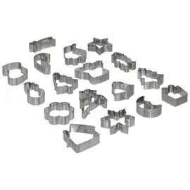 5five simply smart Ausstechformen 18er-Set Silber Metall 13,2 x 13,2 x 13,2 cm
