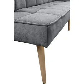 exxpo - sofa fashion Eckbank EXXPO - SOFA FASHION "Latte", antrazith, B:234cm H:95cm T:156cm, 100% PES, Sitzbänke, Eckbank, moderne Sitz- und Rückensteppung, bequem und elegant, hoher Holzfuß