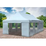 Faltpavillon Faltzelt Pavillon 4x8m Grau Gartenzelt Klappzelt Wasserdicht