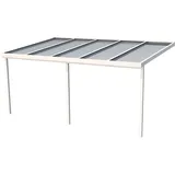 Gutta Terrassendach Premium 510 x 306 cm weiß/polycarbonat opal weiß