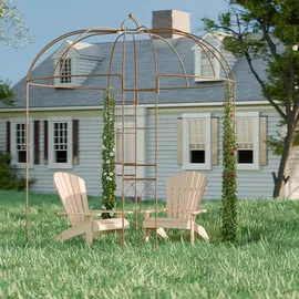 Relaxdays Rosenpavillon 269 x 211 x 211 cm Braun