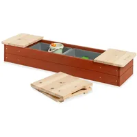 Pinolino Kunststoffsandkasten Hedda mit Dach rot/natur