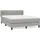 vidaXL Boxspringbett mit Matratze Hellgrau 140x200 cm Stoff