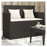 vidaXL Gartenbank 112 x 54 x 91 cm Schwarz